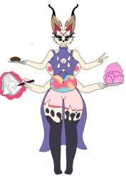 anthro cotten_candy female food fusion helluva_boss hi_res high_resolution highres lamp lava_lamp mature_female multi_arm multi_limb pastry pie queen_bee-lzebub_(helluva_boss) stormfluff567 toriel undertale_(series) writing_on_paper