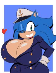 big_breasts curvy_female furry momiji_(artist) smirk sonic_(series) sonic_the_hedgehog sonique_the_hedgehog the_murder_of_sonic_the_hedgehog