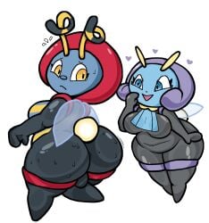 2girls balls ballsack big_ass big_breasts breasts bubble_butt female futanari huge_ass illumise lewdewott multiple_girls pokemon pokemon_(species) tagme thick_thighs volbeat wide_hips