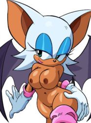 armwear big_ass big_breasts big_butt blue_eyes casual cg edit edited edited_image exposed_torso female female_focus female_only game_cg kolsan legwear low_res lowres nude nude_edit nude_female rouge_the_bat sonic_(series) sonic_the_hedgehog_(series) white_fur wide_hips