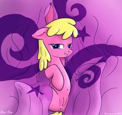 aircraft anus balloon bedroom_eyes biting_lip blonde_hair blue_eyes bluemeganium cherry_berry_(mlp) equine female friendship_is_magic fur hair half-closed_eyes hooves horse hot_air_balloon long_hair looking_at_viewer mammal my_little_pony navel pink_fur pony presenting pussy smile solo spread_legs spreading