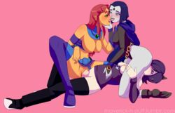 3girls ahegao ass big_ass big_breasts big_penis boots breasts crossover cum cum_in_pussy cum_inside cunnilingus dc dc_comics dickgirl female futa_on_female futanari goth intersex kissing maverick nipples penis pussy pussy_juice rachel_roth raven_(dc) saliva starfire teen_titans threesome tongue tongue_out vaginal_penetration yuri zone-tan