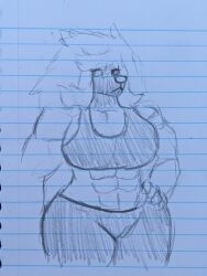 big_breasts breasts cleavage female furry muscular muscular_female sirdoomwolf tagme thick_thighs wide_hips