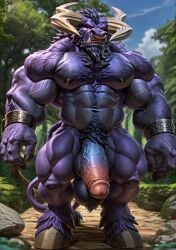 abs ai_generated alistar balls beefy big_balls big_penis bovid bovine bull cantsleep96 daddy erection furry furry_only horns league_of_legends male male_only manly minotaur muscular muscular_male pecs penis taur