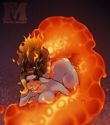 all_the_way_through big_ass big_breasts big_butt ember fonkimonki impossible_fit large_ass large_breasts lava magma ridiculous_fit tentacle thick thick_ass thick_legs thick_thighs throat_bulge throat_deep_anal_sex throat_swabbing voluptuous wide_hips wide_thighs