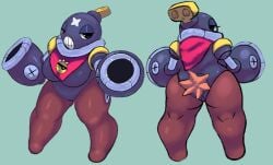 artesjsc big_ass big_breasts brawl_stars breasts bubble_butt female huge_ass humanoid rule_63 tagme thick_thighs tick_(brawl_stars) wide_hips