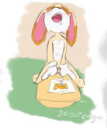 breasts cream_the_rabbit dildo drooling female female_only kamperkiller_(artist) lagomorph mammal masturbation pillow rabbit saliva sega sex_toy small_breasts solo sonic_(series) stomach_bulge tails young