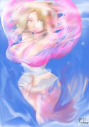 
underwater almost_nude arms_behind_back arms_behind_head arms_folded arms_up big_breasts blowing blowing_bubblegum bubble_gum busty