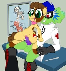 animated anthro balls clothing coat crusio cum cutie_mark doctor doctor_sklee equine erection female glasses gloves hair horse hospital interspecies male mammal my_little_pony open_mouth penetration penis penis_in_pussy pony pussy scalpel sex size_difference straight vaginal_penetration