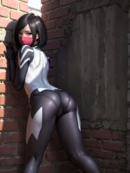 ai_generated asian asian_female black_hair breasts cindy_moon female marvel marvel_comics silk_(marvel) spider-man_(series) thick_thighs