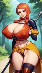 1girls abs adapted_costume ai_generated ai_video areola areolae armor armored_boots ass bimbo bimbo_body bimbofication bimbofied boots breasts breasts_bigger_than_head cameltoe chest_strap choker collarbone colored_nails eyeshadow female fire_emblem fire_emblem:_three_houses forest forest_background gigantic_breasts gloves holding_object holding_weapon huge_ass huge_breasts knee_boots leonie_pinelli lipstick long_nails makeup massive_breasts muscular muscular_female nipple_bulge no_sound novelai outdoors pauldron pussy shorter_than_10_seconds skindentation solo solo_female spear tagme tgm101_(artist) thick_lips thick_thighs thighhighs thin_waist thong thong_above_skirt tied_shirt titty_drop tree trees video waist_cape weapon wide_hips