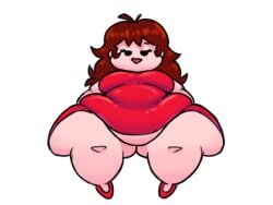 alternate_version_available bbw chubby chubby_female demon_girl fat fat_ass fat_belly fat_fetish fat_thighs flirting flirting_look flirting_with_viewer freaky friday_night_funkin girlfriend_(friday_night_funkin) half-closed_eyes huge_thighs lilbigmanboy looking_at_viewer obese obese_female sitting_in_air sitting_on_air sitting_on_nothing small_feet snarns ssbbw staring staring_at_viewer thick_thighs triangle_mouth underbelly white_background wide_hips