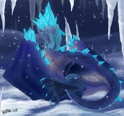 anus auroth_the_winter_wyvern claws dota_2 dragon female feral pussy snow snowing solo velannal wings