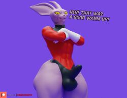 1boy ass boner bulge camseven dialogue dragon_ball dyspo erection femboy male male_only solo solo_male text thick_thighs