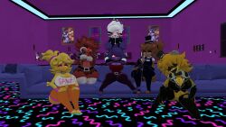 blush bondage bonfie_(cryptiacurves) cally3d chiku chiku_(cryptia) cryptiacurves five_nights_at_freddy's fredina's_nightclub fredina_(cally3d) imaginary_ropes marionette_(fnaf) type_0 vrchat