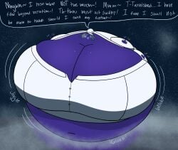 big_breasts blueberry_inflation breasts cleavage female huge_breasts hyper_breasts inflation lasagnainfl sunken_head sunken_limbs thick_thighs wide_hips