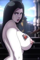 1girls bare_breasts bare_shoulders battle_tendency big_breasts black_hair blue_eyes breasts breasts_focus busty curvaceous curvy curvy_female curvy_figure david_productions detailed_background exposed_breasts female female_focus female_only jewel jojo's_bizarre_adventure lactating lactation large_breasts light-skinned_female light_skin lipstick lisa_lisa long_hair mature mature_female milf milk naked naked_female new_epic_artist nipples no_shirt nude nude_female pink_areola pink_areolae pink_nipples red_lipstick red_stone shounen_jump side_view solo solo_female solo_focus tagme topless topless_female voluptuous voluptuous_female