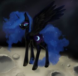 2015 alicorn anus ass blue_hair cutie_mark dark_persona equine female feral friendship_is_magic hair horn long_hair looking_at_viewer mammal my_little_pony nightmare_moon_(mlp) princess_luna_(mlp) pussy skuttz smile solo wings