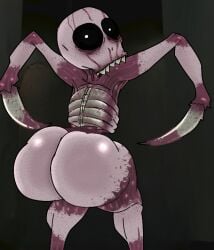 alien alien_humanoid ambiguous_gender ass_focus big_ass blood body_horror dead_space fangs furu_flami huge_ass lmaoo male_only monster necromorph nightmare_fuel nightmare_waifu pale_skin skinny