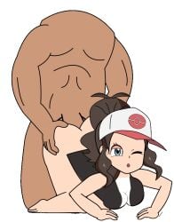 animated doggy_style faceless_male female hilda_(pokemon) pokemon ppppu