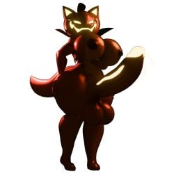 3d 3d_(artwork) 3d_render alternate_version_at_source balls blush blush_lines coulromepink five_nights_at_freddy's fox fredina's_nightclub futanari glowing_eyes glowing_penis hand_on_ass hand_on_hip heart holding_breasts hyper_balls hyper_breasts hyper_penis looking_at_viewer penis pierced_nipples precum pumpfox_(cally3d) pumpkin pumpkin_girl pumpkin_head pussy pussy_peek tail transparent_background vagina