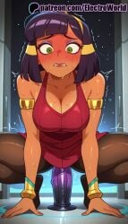 1girls 2025 ^^^ ai_generated armband armlet artist_name ass_shake bangs blunt_bangs blush breasts breasts breasts bust chest cleavage clenched_teeth cleopatra cleopatra_in_space collarbone electroworld female green_eyes hi_res high_quality high_resolution highres motion_lines night patreon patreon_username rain sex_toy short_hair solo stable_diffusion star_(sky) starry_sky sweat teeth trembling watermark wristband