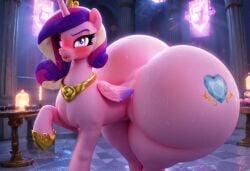 3d ai ai_art ai_assisted ai_generated ass big_butt big_butt_thick_thighs blue_eyes bodily_fluids bondage_gear bondage_gloves clothing cutie_mark drops female feral friendship_is_magic furniture hair handwear hasbro hoof_gloves jewelry legs_up lips lipst looking_at_viewer my_little_pony ponytail princess_cadance_(mlp) saliva solo table thick_lips thick_thighs vhsclop115 wide_hips window window_light wings