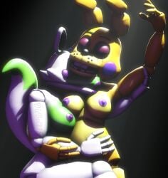 3d 4k animatronic anthro arm_up belly_button bright_light bunny bunny_ears bunny_girl bunny_tail closed_eyes dark_room disboi215 eyelashes five_nights_at_freddy's five_nights_at_freddy's_2 five_nights_at_freddy's_3 five_nights_at_freddy's_world fnaf fnaf_world fox fox_ears fox_girl fox_tail furry green_body hand_on_stomach highres holding_arm holding_partner hug hugging humanoid leg_up lipstick posing purple_cheeks purple_lipstick purple_nipples rabbit rabbit_ears rabbit_girl rabbit_tail robot rosy_cheeks sfm shiny_body source_filmmaker tangle_(fnaf) toy_spring_bonnie_(fnaf) white_body yellow_body yuri yuri