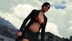 3d 3d_(artwork) absurd_res absurdres alternate_costume alternate_outfit amanda_de_santa armed betrayal black_fingernails black_skirt breasts cleavage collarbone daz_studio dionys_ramirez emotionless emotionless_female expressionless female fingernails game_mod grand_theft_auto grand_theft_auto_v gun heavenly_body high_heels high_resolution highres holding_gun holding_pistol holding_revolver indifference indifferent large_breasts large_tits leather_skirt los_santos milf miniskirt mother navel parody raining red_bikini_top red_lipstick revolver rockstar_games short_skirt skirt source_request standing sunglasses tagme taller_female the_lost_mc tight_miniskirt tight_skirt tinted_eyewear tomboy tomboy_milf unamused unbothered uncaring walking wet_clothes wet_skin wide_hips