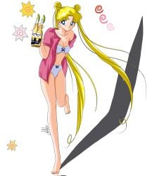 1girls adult_swim alcohol alluring anello81 bare_shoulders beer bikini bishoujo_senshi_sailor_moon bishoujo_senshi_sailor_moon_r bishoujo_senshi_sailor_moon_r_the_movie bishoujo_senshi_sailor_moon_s bishoujo_senshi_sailor_moon_s_the_movie bishoujo_senshi_sailor_moon_supers bishoujo_senshi_sailor_moon_supers_the_movie blonde_hair blue_eyes bottle corona_(brand) full_body high_res lingerie long_hair medium_breasts open_clothes open_shirt short_sleeves smile standing standing_on_one_leg swimsuit toei_animation toonami twintails usagi_tsukino very_long_hair white_background
