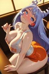 1girls ai ai_art ai_generated ass boku_no_hero_academia breasts cute female female_only girl hadou_nejire hooters hooters_uniform my_hero_academia nejire_hado sexy sexy_body sexy_pose