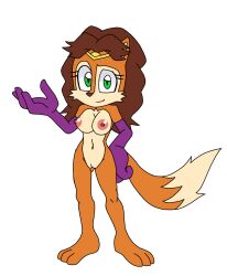 1girls archie_comics breasts brown_fur brown_hair female furry green_eyes medium_breasts megan_acorn mobian mobian_(species) mobian_squirrel naked naked_female nipples nude_female pussy simple_background sonic_(series) sonic_the_hedgehog_(archie) sonic_the_hedgehog_(comics) sonic_the_hedgehog_(series) squirrel tail white_background