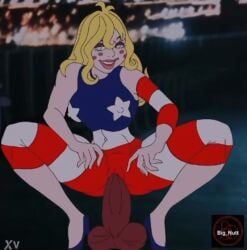 american_flag_bikini animated big_ass big_black_cock big_breasts big_cock big_nutt big_thighs blonde_female blonde_hair bodysuit bouncing_breasts busty busty_female cock coonskin freckles_on_face high_heels miss_america miss_america_(coonskin) pale-skinned_female pale_skin penetration public public_nudity straight straight_sex tight_clothing vaginal_insertion vaginal_penetration vaginal_sex video