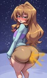 ai_generated aisaka aisaka_taiga ass ass_focus big_ass big_hips fart fart_cloud fart_fetish farting farting_in_face frisk_(undertale) frisk_outfit taiga taiga_aisaka toradora! undertale undertale_au