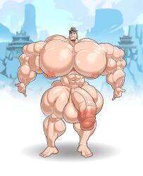 2d balls bodybuilder hyper hyper_balls hyper_cock hyper_genitalia hyper_muscles hyper_penis hyper_testicles khanthedestroyer male male_only muscles muscular muscular_arms muscular_male muscular_thighs penis testicles