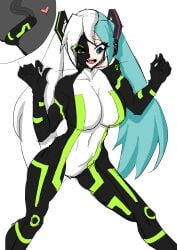 ben_10 ben_10_(classic) cobblestun corruption cross_section galvanic_mechamorph hatsune_miku heart large_breasts living_clothes navel transformation upgrade_(ben_10) x-ray