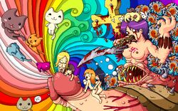 20th_century_fox 5futas alien alien_(franchise) blood body_horror breasts bunny canine colorful cross fangs feline fetus futanari guro intersex nipples paul_robertson penis pixel_art purple_hair rainbow sex sprite surreal swastika wallpaper