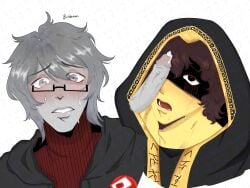 2boys builderman builderman_(forsaken) cum forsaken gay male pleasure_face roblox robloxian sex shedletsky shedletsky_(forsaken) yaoi