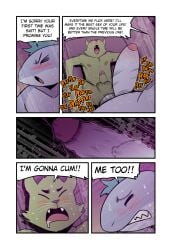 2_penises 2d anal anal_sex announcing_orgasm anthro anthro_on_anthro anthro_penetrated anthro_penetrating anthro_penetrating_anthro balls blush bodily_fluids clenched_teeth closed_eyes comic cute_fangs dialogue domestic_cat drooling duo english_text erection fangs felid feline felis fish five_frame_image fur furniture genitals glans green_balls green_body green_fur green_hair green_penis grey_body grey_penis hair hi_res humanoid_genitalia humanoid_penis internal isaac_(t0l0k) looking_pleasured lying male male/male male_penetrated male_penetrating male_penetrating_male mammal marine mohawk multi_genitalia multi_penis multiple_scenes nipples non-mammal_nipples on_back on_sofa open_mouth penetration penile penile_penetration penis penis_in_ass saliva sex shark sofa sofa_sex spread_legs spreading sweat t0l0k ted_(t0l0k) teeth text tight_fit