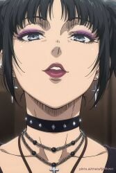 ai_generated attack_on_titan close-up goth goth_mikasa lips lipstick mikasa_ackerman mouth pinku.ai seductive_mouth