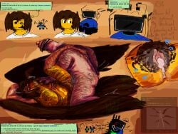 007n7 007n7_(forsaken) 1boy 1cuntboy 2boys artist_signature artist_upload body_hair chubby chubby_male covering_mouth cum_in_pussy cuntboy cuntboy/male cuntboy_penetrated dialogue dialogue_box doodle forsaken_(roblox) gay gay_sex groping_chest hairy_male hairy_pussy intersex male mating_press meme pussy pussy_focus roblox roblox_game robloxian rule_34_comment self_upload shedletsky shedletsky_(forsaken) side_view tabbedout twitter_screenshot vaginal vaginal_penetration vaginal_sex wings wings_on_head