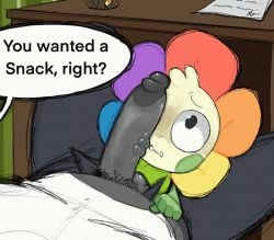 animated anon anonymous_artist anonymous_male balls between_legs big_penis blush blushing dandy's_world dandy_(dandy's_world) dandysseat dick_on_face dick_slap faceless_male flower flower_petals green_blush implied_rape innocent juicy_cock male office penis pubes pubic_hair roblox roblox_game size_difference sketch slapping_with_penis toons_(dandys_world)
