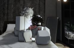 1femboy 1furry erect femboy feminine_male furry_male hand_on_head knot knotted_penis penis roblox roblox_studio robloxian sex teasing