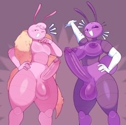 1boy 1futa 2025 5_fingers ant antennae_(anatomy) anthro anthrofied areola armwear arthropod arthropod_abdomen artist_name ass balls big_breasts big_butt big_penis breasts clothing colored digital_drawing_(artwork) digital_media_(artwork) dot_eyes dozighost duo elbow_gloves elbow_gloves_only english_text erection eyeliner eyeshadow femboy fingers front_view futa_is_bigger futanari genital_focus genitals glans glistening glistening_areola glistening_balls glistening_body glistening_breasts glistening_genitalia glistening_nipples glistening_penis glistening_skin gloves gloves_only hand_on_hip handwear handwear_only head_tuft hi_res huge_cock huge_thighs humanoid_genitalia humanoid_penis hung_femboy hung_trap hymenopteran insects intersex josie_(dozighost) light lighting looking_at_viewer makeup male mostly_nude nipples one_eye_closed open_mouth open_smile penis penis_focus penis_size_difference pink_balls pink_body pink_glans pink_penis pink_skin pose presenting presenting_penis purple_balls purple_body purple_eyeshadow purple_glans purple_penis purple_skin saggy_balls shaded sheri_(dozighost) signature simple_background simple_eyes smile smooth_balls smooth_penis text thick_thighs tuft white_armwear white_clothing white_elbow_gloves white_gloves white_handwear wide_hips wink