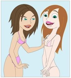 bonnie_rockwaller bra disney ethica female female_only human kim_possible kimberly_ann_possible multiple_females panties small_breasts straight_hair yuri