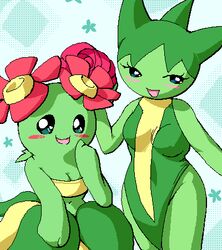 bellossom blush breasts eyes flower g-sun legs mob_face plantie pokemon roselia