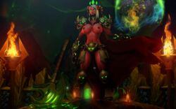 3d armor big_breasts breasts derpynaut eredar female female_only horns red_skin solo tail world_of_warcraft