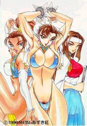 1990s 1996 20th_century azuki_kurenai chun-li female female_only hokuto_(ex_layer) human multiple_girls pullum_purna straight_hair street_fighter street_fighter_ex tagme