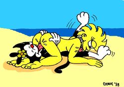 1990s 69 1998 20th_century 2d 2d_(artwork) 2d_artwork 2girls 69_position animaniacs anthro bare_arms bare_ass bare_back bare_breasts bare_chest bare_legs bare_midriff bare_shoulders bare_thighs barefoot beach beach_sex closed_eyes color coonik crossover cunnilingus dot_warner eyebrows_visible_through_hair eyes eyes_closed eyes_open female female_only flat_chest flower human human_female licking licking_pussy lisa_simpson lying lying_on_back lying_on_ground lying_on_person lying_on_sand lying_on_stomach mouth mouth_open multiple_females multiple_girls naked naked_female no_bra no_clothes no_clothing no_panties no_underwear nude nude_female open_eyes open_mouth oral_sex outdoors outside sand sex sky the_simpsons tongue tongue_out yuri