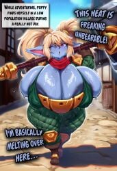 1boy 1female 1girl 1girls 30bagsofballs ai_generated alternate_version_available big_ass big_boobs big_breasts big_hips big_thighs biped blonde_female blonde_hair blue_skin boobs boy breasts breasts_bigger_than_body breasts_bigger_than_head breasts_bigger_than_torso caption comic_page comic_panel curvaceous curvaceous_body curvaceous_female curvaceous_figure curvaceous_hips curvaceous_thighs curvy curvy_body curvy_female curvy_figure curvy_hips curvy_thighs dialogue english english_text fat_hips fat_thighs female gigantic_boobs gigantic_breasts gigantic_hips gigantic_thighs girl girl_focus hair hips huge_boobs huge_breasts huge_hips huge_thighs humanoid humanoid_pointy_ears hyper_boobs hyper_breasts hyper_hips hyper_thighs image large_ass large_boobs large_breasts large_hips large_thighs league_of_legends long_ears male plump_boobs plump_breasts plump_hips plump_thighs poppy riot_games shiny_skin shortstack skindentation smaller_female street sweat sweatdrop sweating sweaty sweaty_body tencent text thick_hips thick_thighs thighs twintails voluptuous voluptuous_body voluptuous_female walking wet wet_body yordle